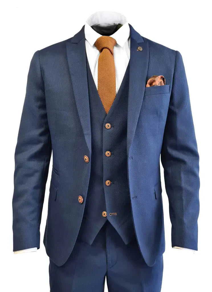 Navy Blue Suit - Max Royal Blue 3-Piece Suit