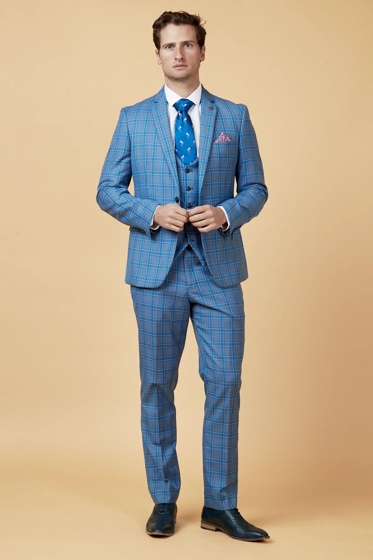 3-piece men's suit Jose Sky Blue