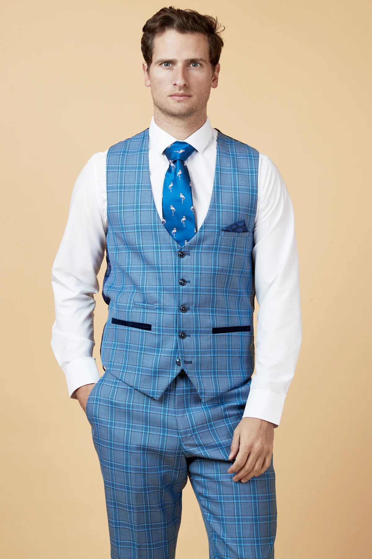 3-piece men's suit Jose Sky Blue