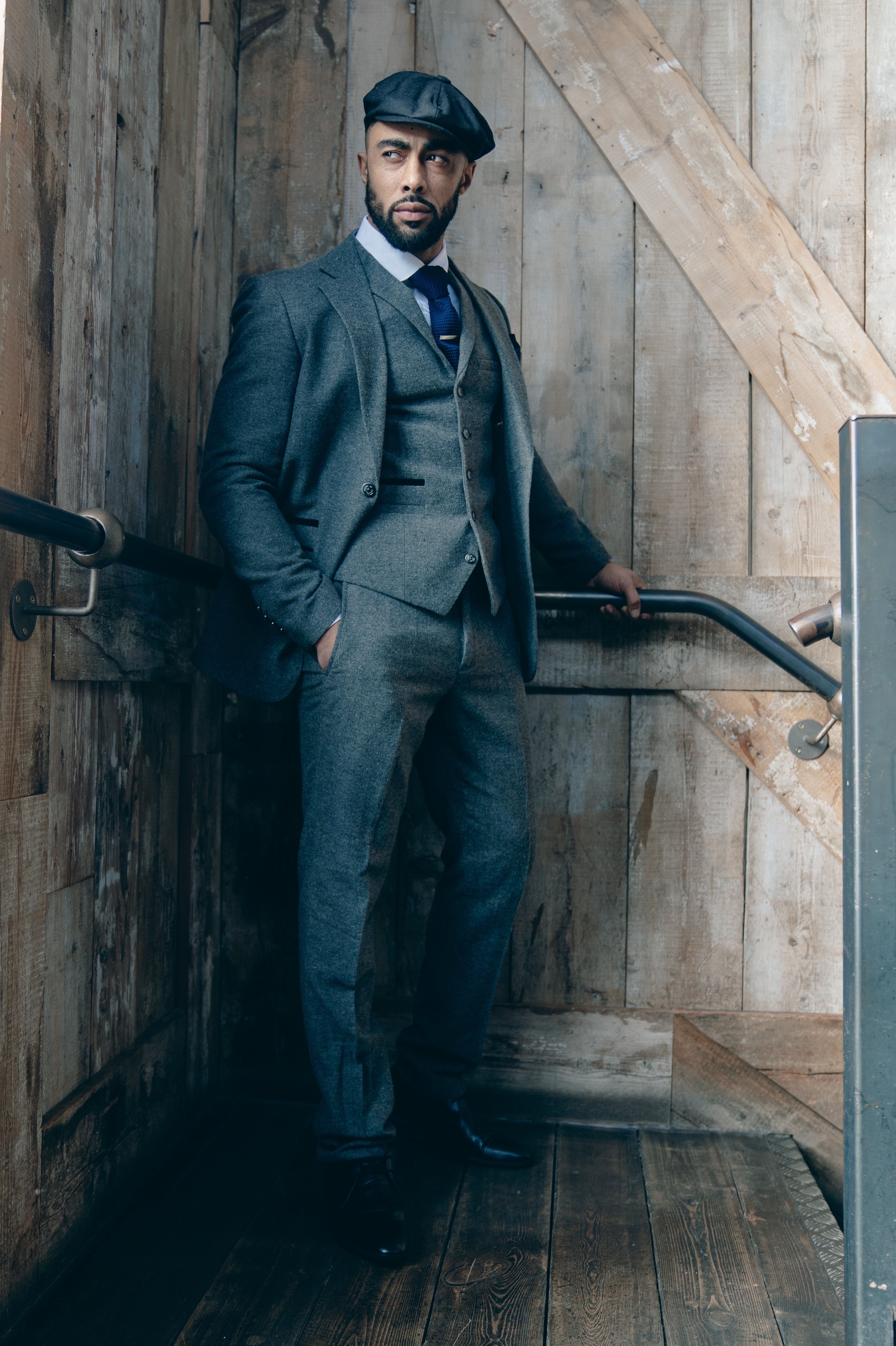 Cavani - Three-Piece Suit - Martez Grey Tweed