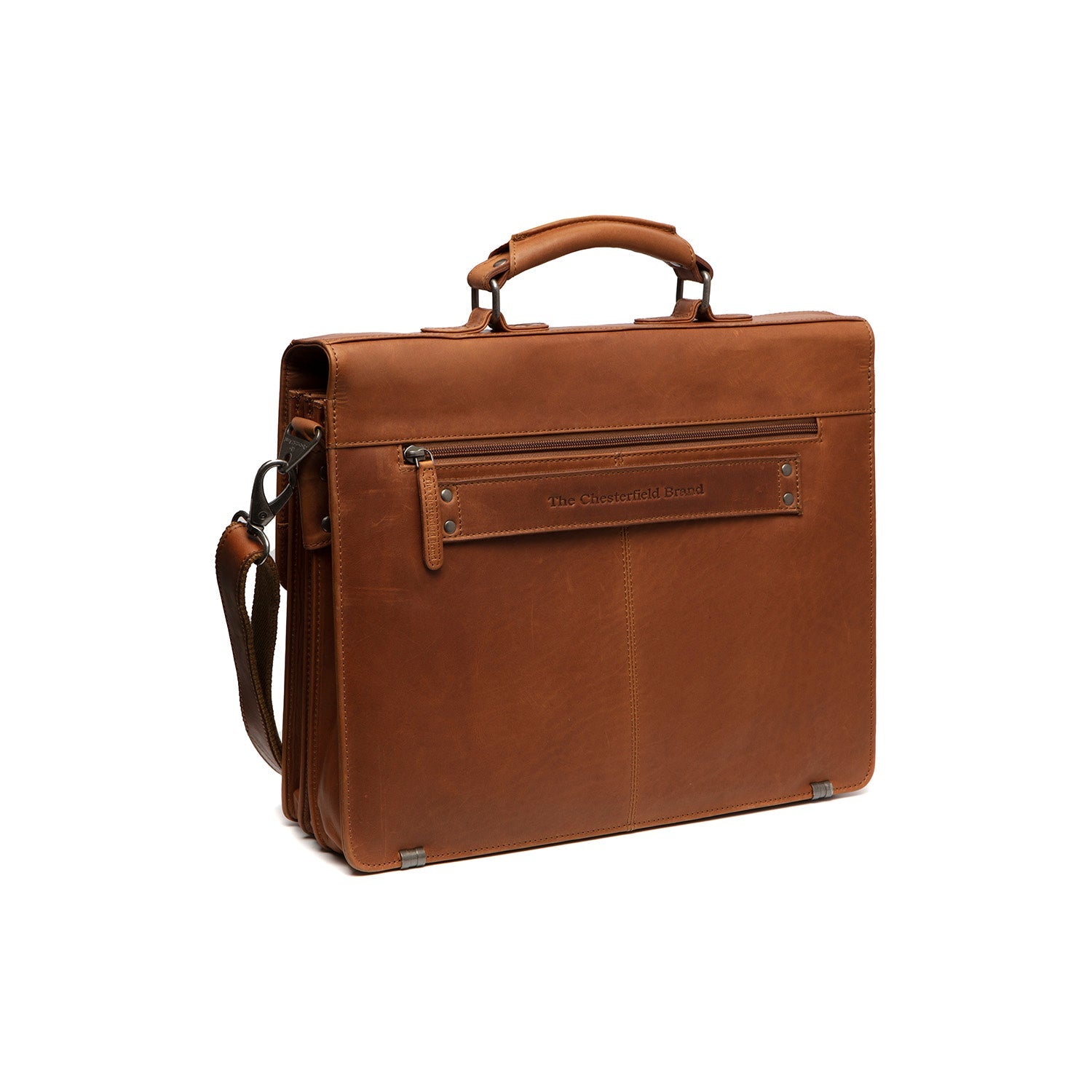 Leather Briefcase - The Chesterfield Brand Springfield Cognac