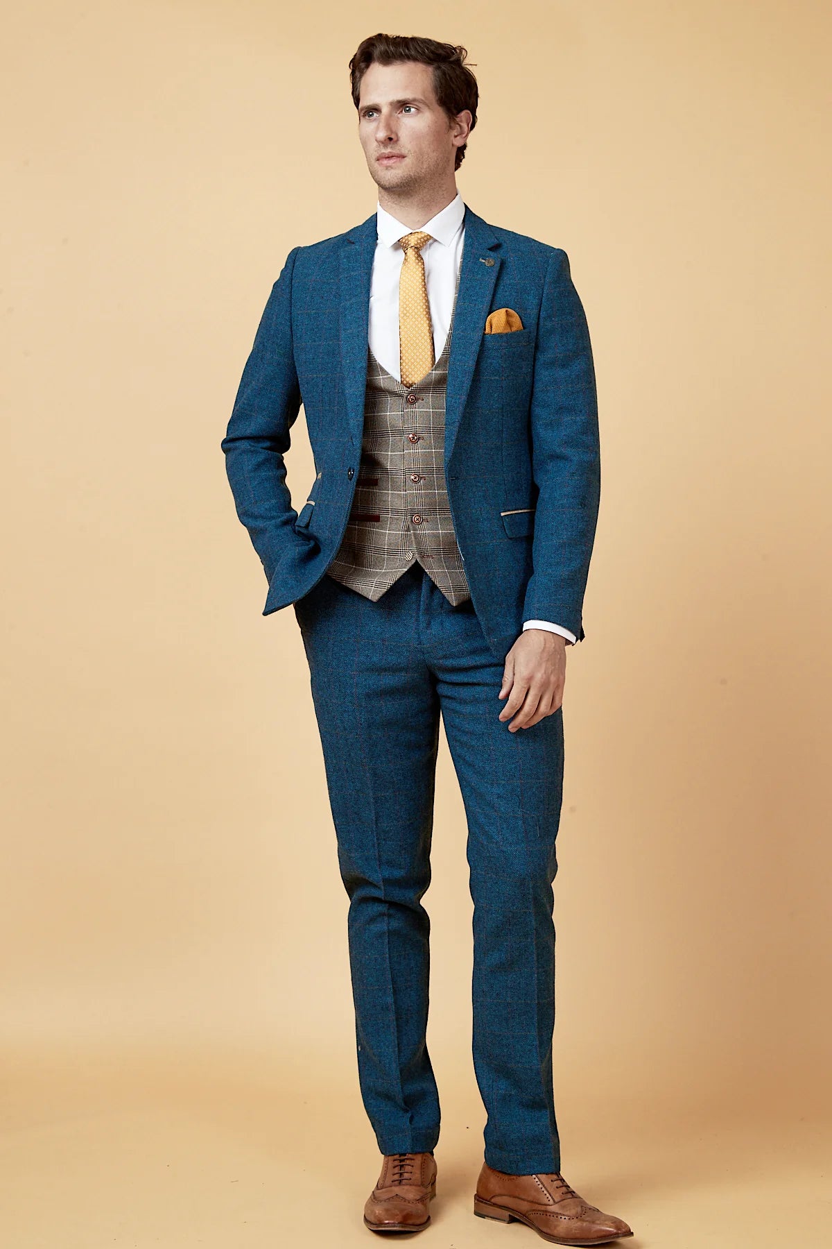 Three-Piece Men's Suit Dion Blue Mix and Match