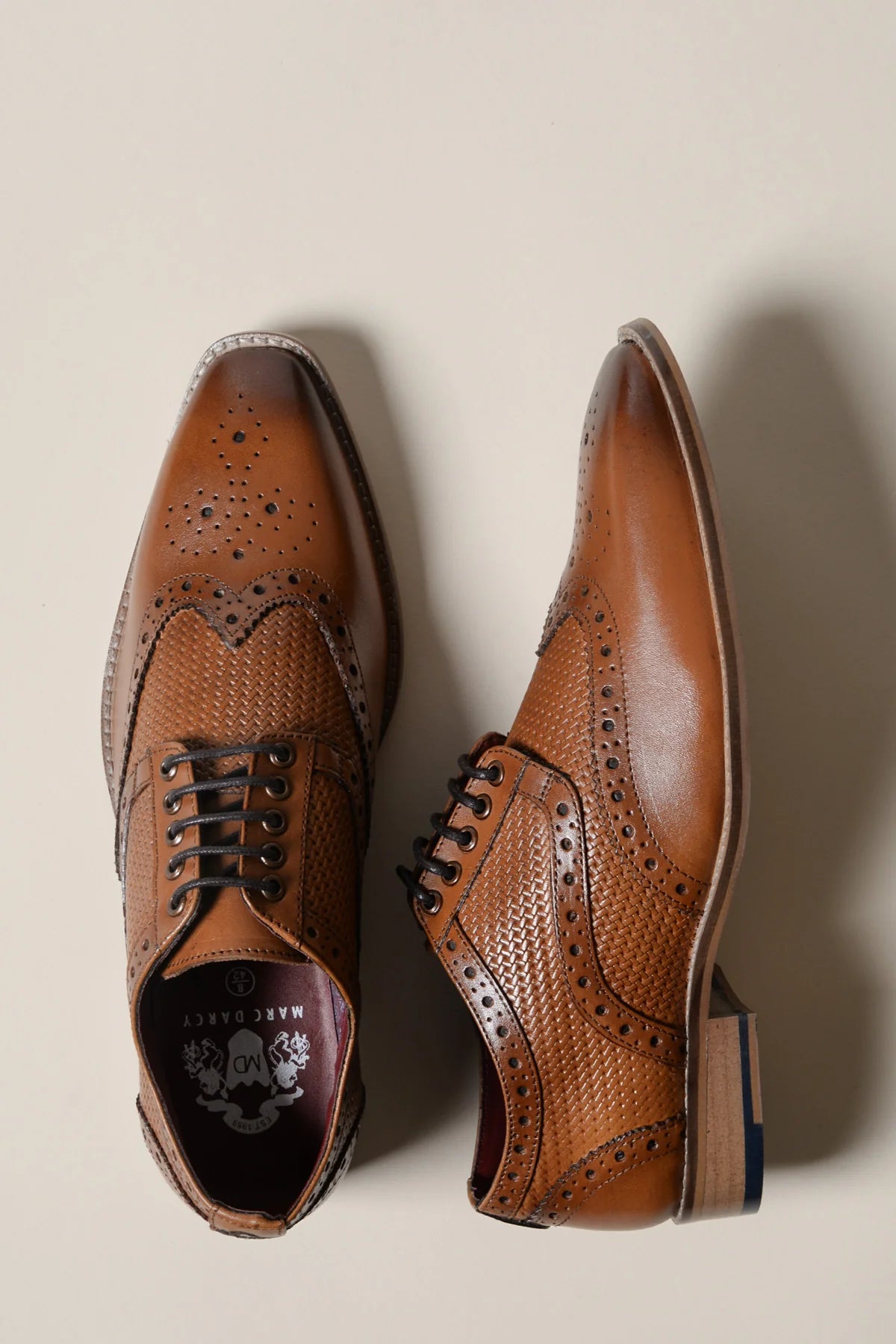 Brown leather shoes, Marc Darcy Brandon - Wingtip brogue