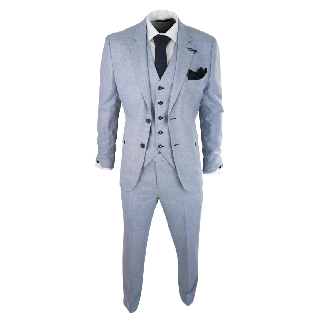 Three-Piece Suit Cavani Miami Sky Slim Fit Suit
