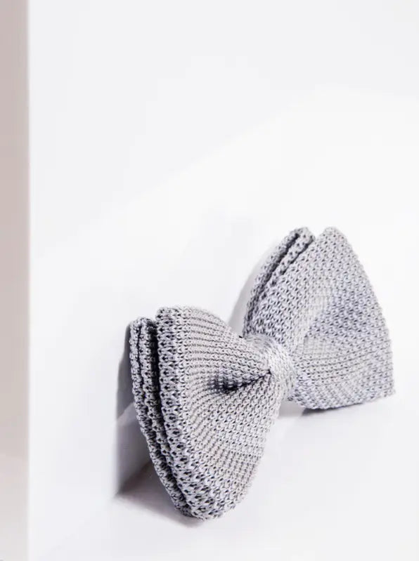 Bow tie Silver Grey Knitted