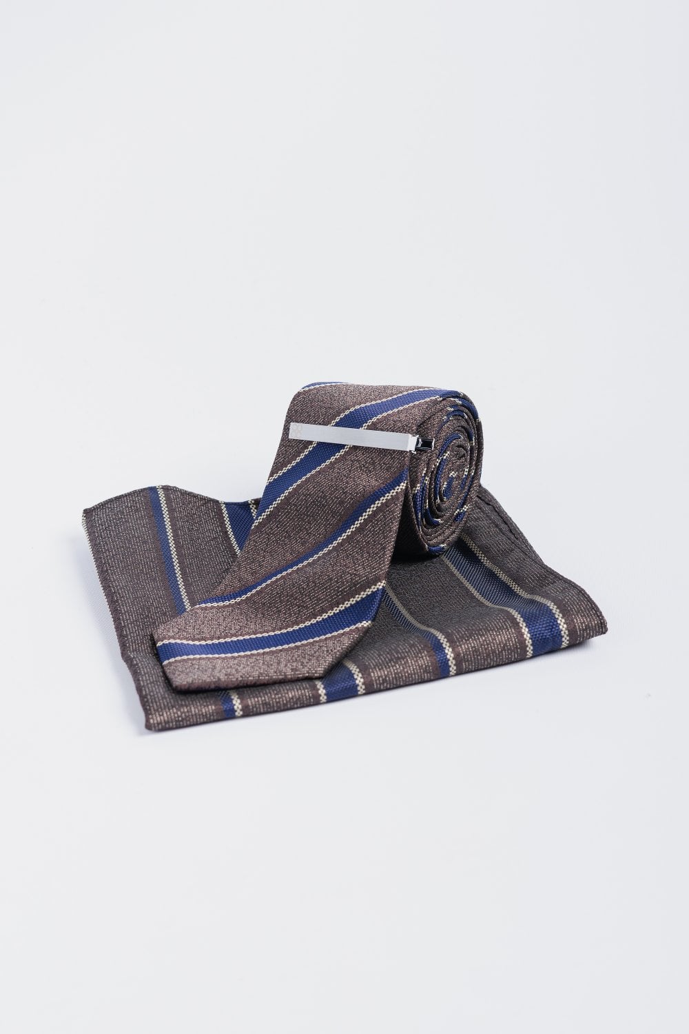 Cavani - Brown Striped Tie Set