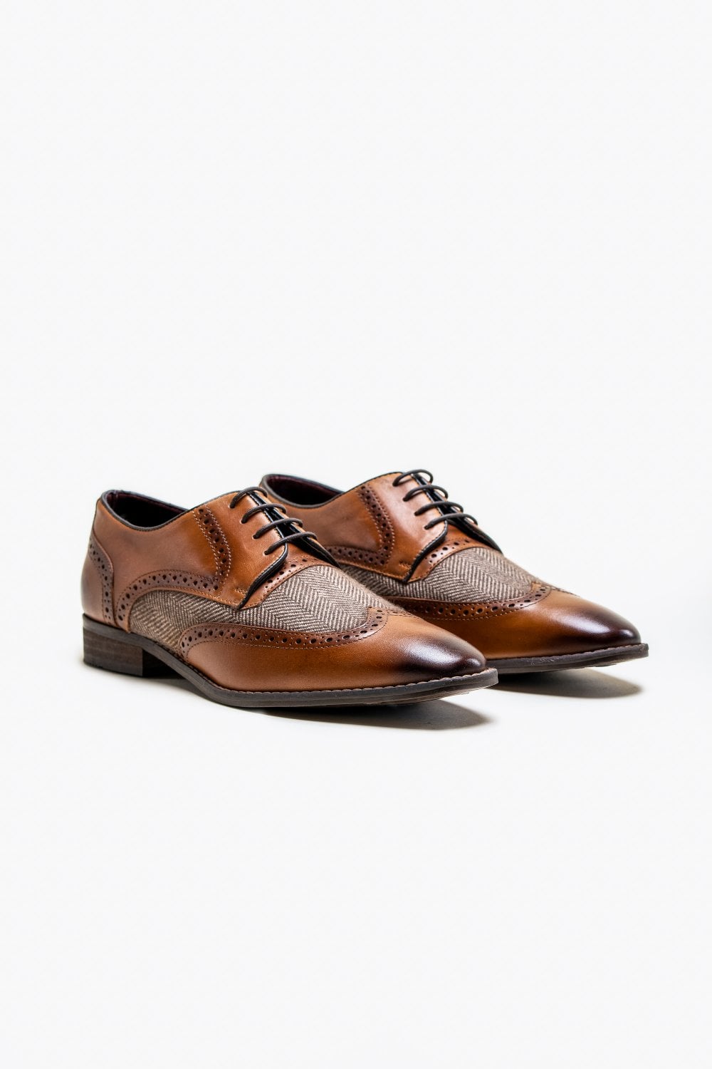 Cavani Faro Tweed Shoes - Brown