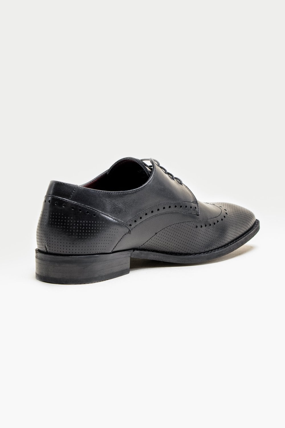Cavani Lisbon Shoes Black - Wingtip Brogue