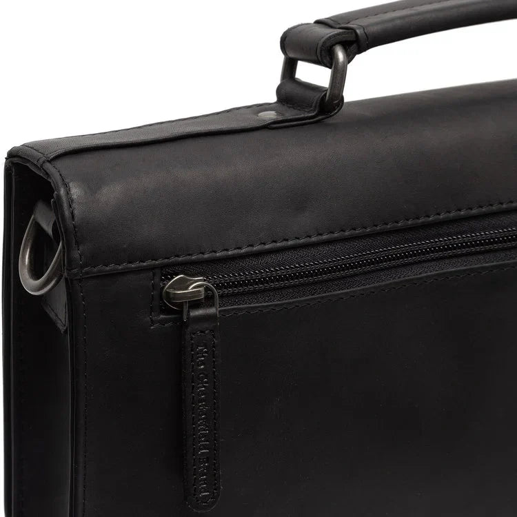 Leather Briefcase - The Chesterfield Brand Venice Black