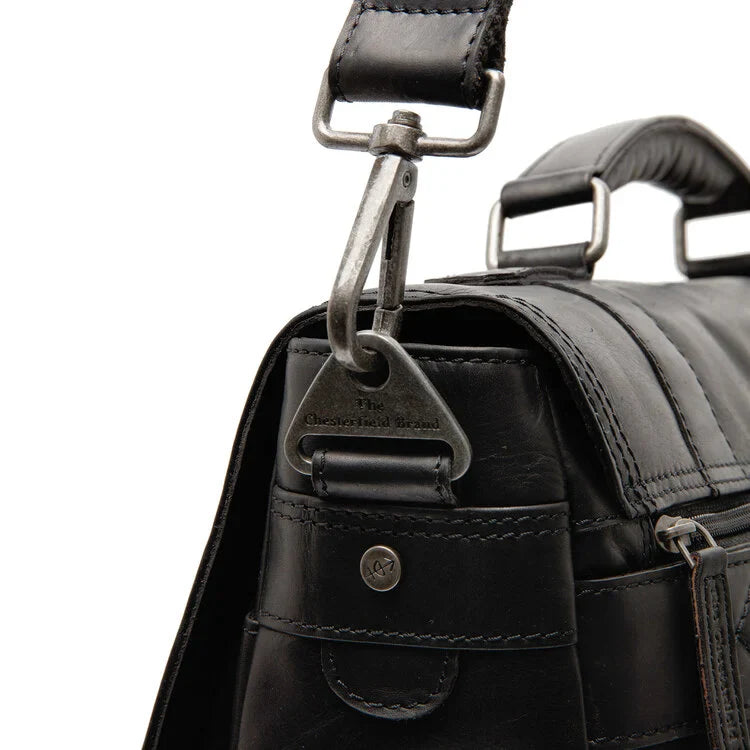 Leather Laptop Bag - The Chesterfield Brand Imperia Black