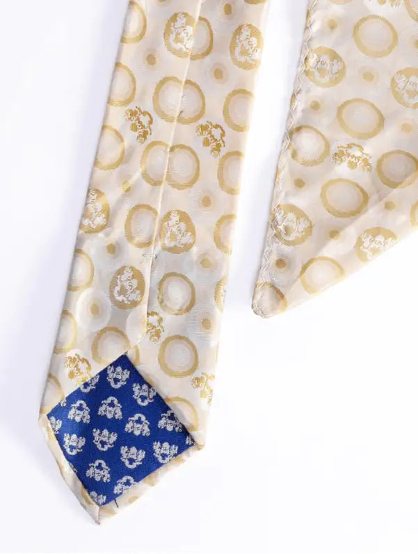 Gentlemens Bubbles Stone tie with pocket square | Marc Darcy