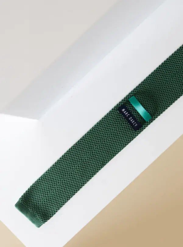 Tie Olive Green Knitted | Marc Darcy
