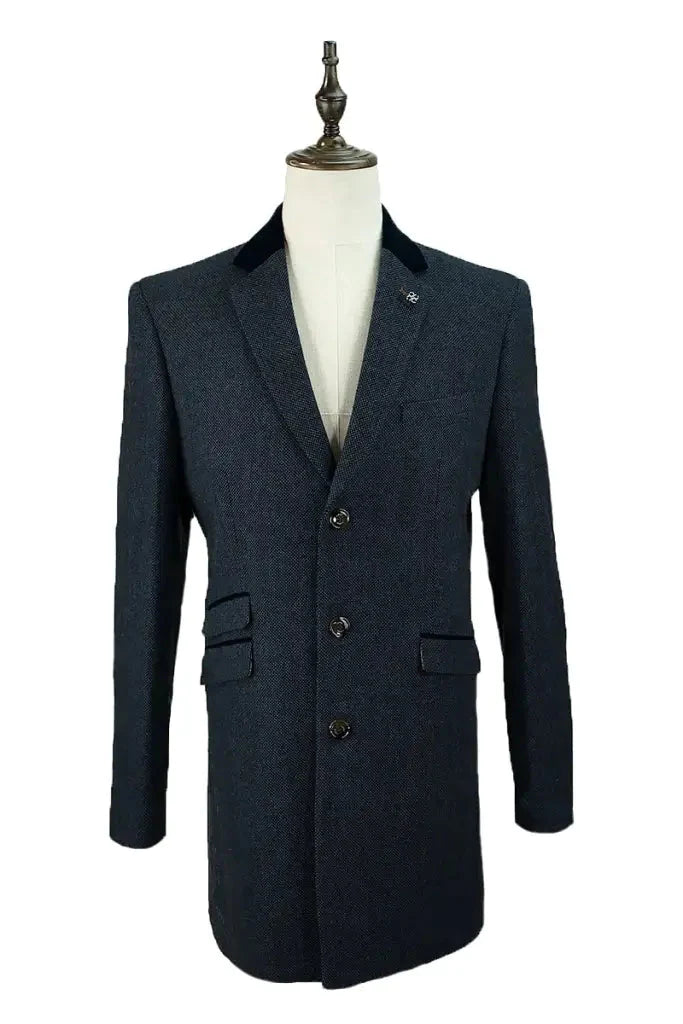 Cavani Kingston coat - navy blue - peaky style - jas