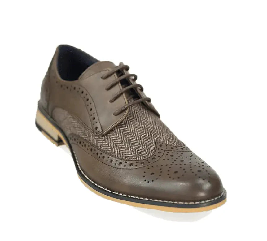 Donker bruine tweed schoenen / Cavani Horatio Brown -