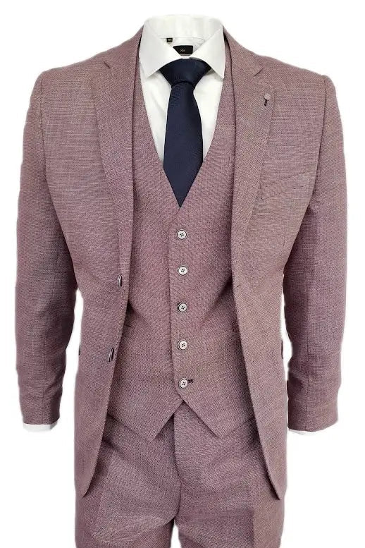 Driedelig kostuum Cavani lilac slim fit suit - 46/S -