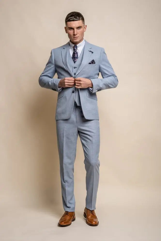 Three-Piece Suit Cavani Miami Sky Slim Fit Suit