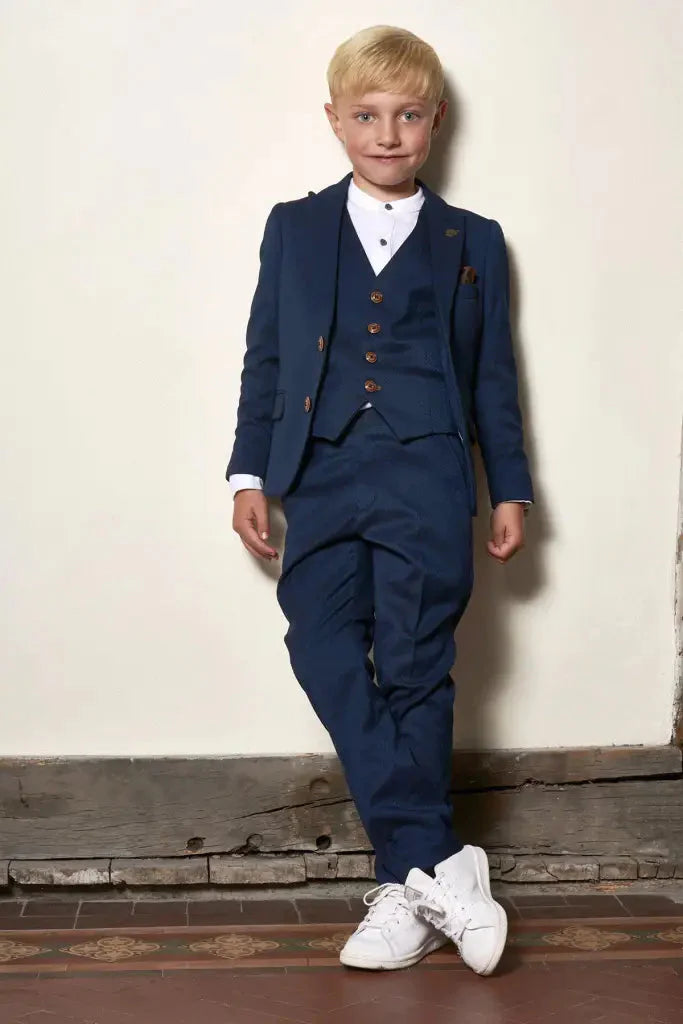 Driedelig pak voor kinderen - Max royal blue - 1 jaar -