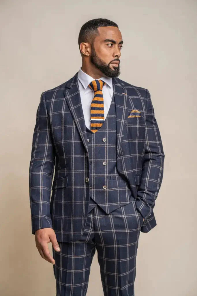 Hardy Navy Suit 3-Delig pak Gentlemans suit - driedelig pak