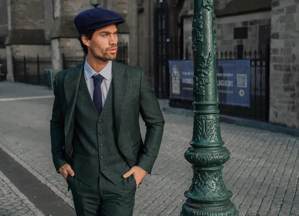Men's Suit Olive Green - Cavani Caridi
