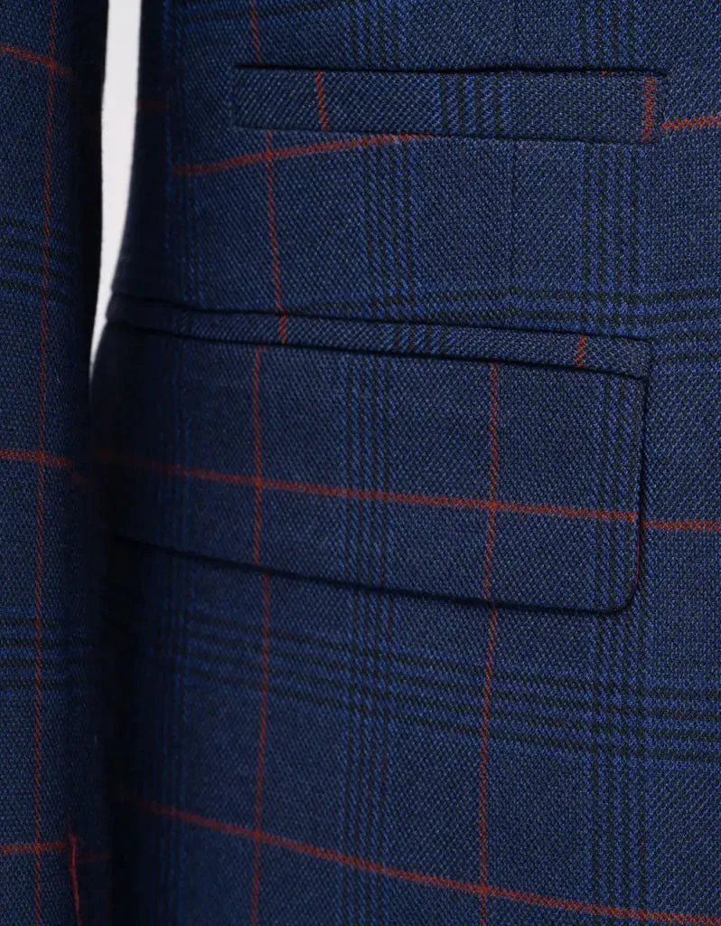 Navy blue 3pc. gentlemens suit - Edison Redline - driedelig