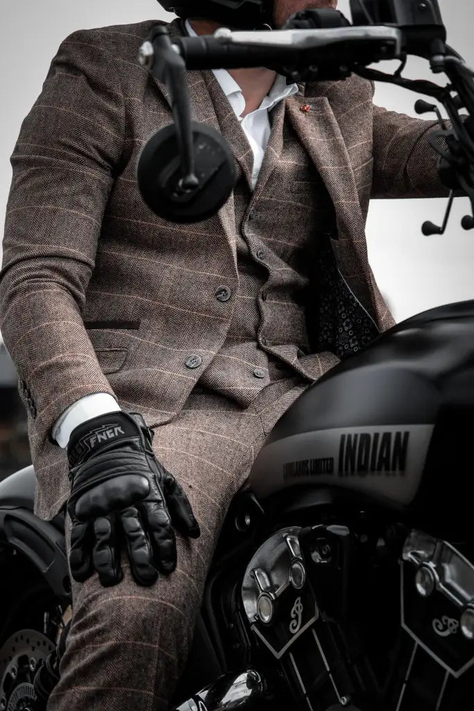 Peaky Blinders Brown Suit 3-Delig pak Blazer Gilet en