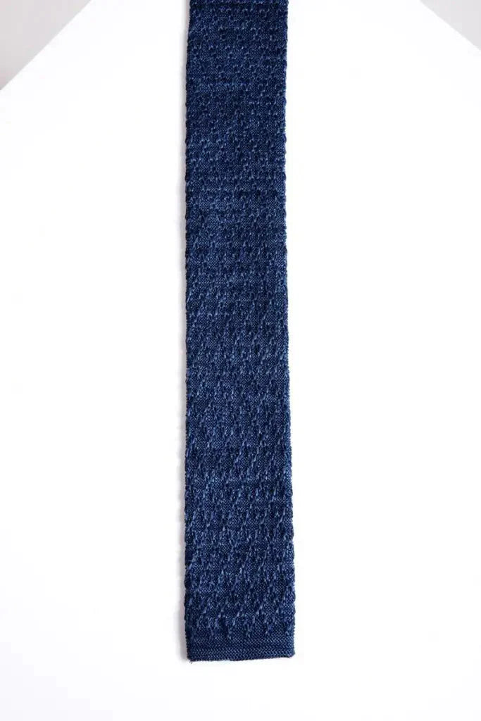 Necktie Marc Darcy blue marl knitted