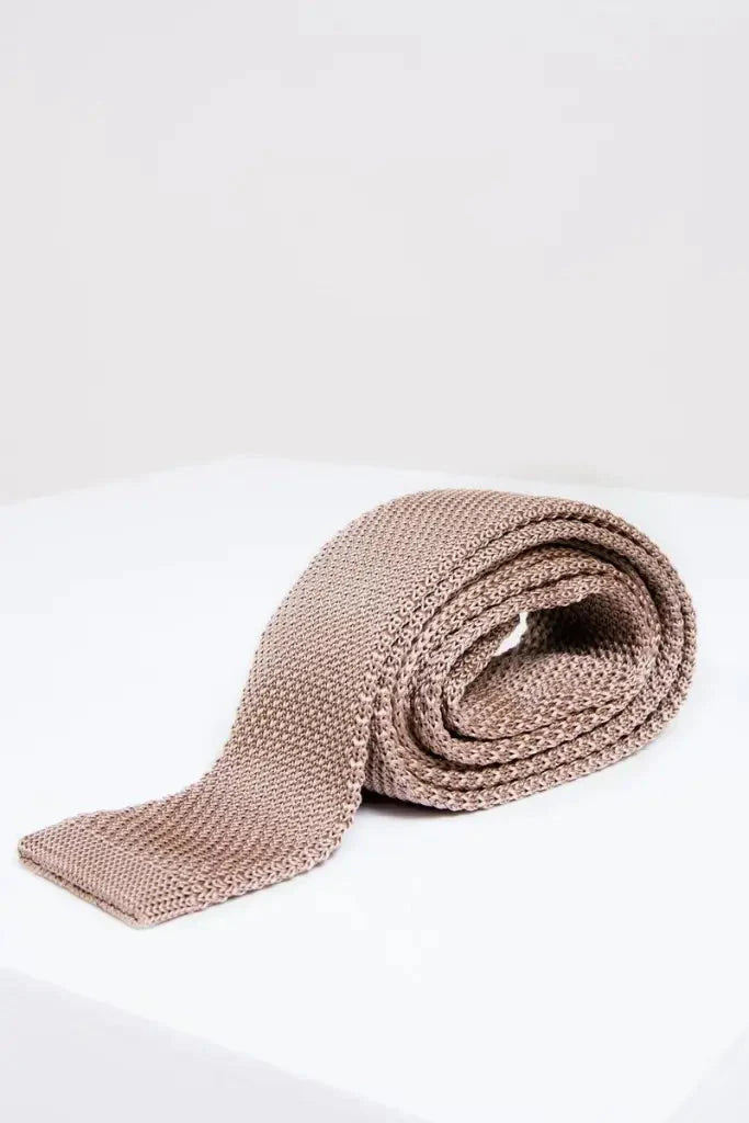 Marc Darcy Light Tan Knitted Tie