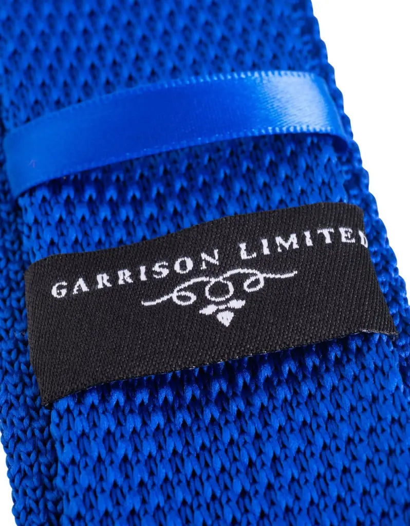 Necktie ocean blue knitted - Garrison Limited ocean blue